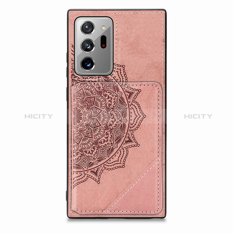 Custodia Silicone Ultra Sottile Morbida Cover con Magnetico S03D per Samsung Galaxy Note 20 Ultra 5G Oro Rosa