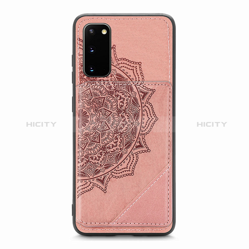 Custodia Silicone Ultra Sottile Morbida Cover con Magnetico S03D per Samsung Galaxy S20 5G Oro Rosa