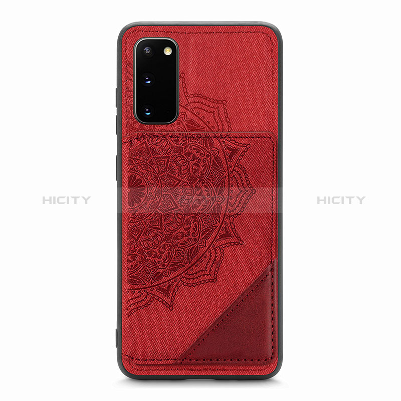 Custodia Silicone Ultra Sottile Morbida Cover con Magnetico S03D per Samsung Galaxy S20 5G Rosso