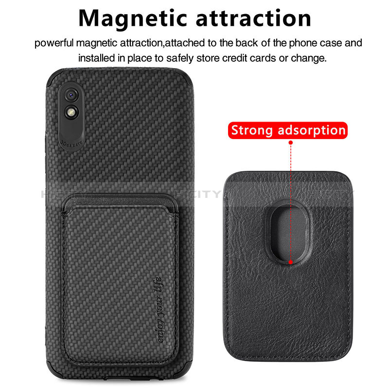 Custodia Silicone Ultra Sottile Morbida Cover con Magnetico S03D per Xiaomi Redmi 9A