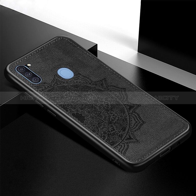 Custodia Silicone Ultra Sottile Morbida Cover con Magnetico S04D per Samsung Galaxy A11 Nero