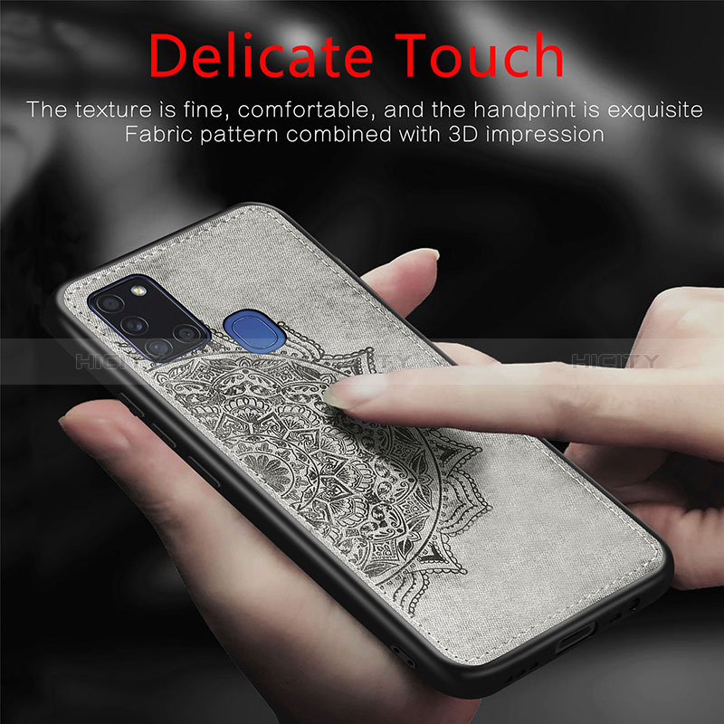 Custodia Silicone Ultra Sottile Morbida Cover con Magnetico S04D per Samsung Galaxy A21s