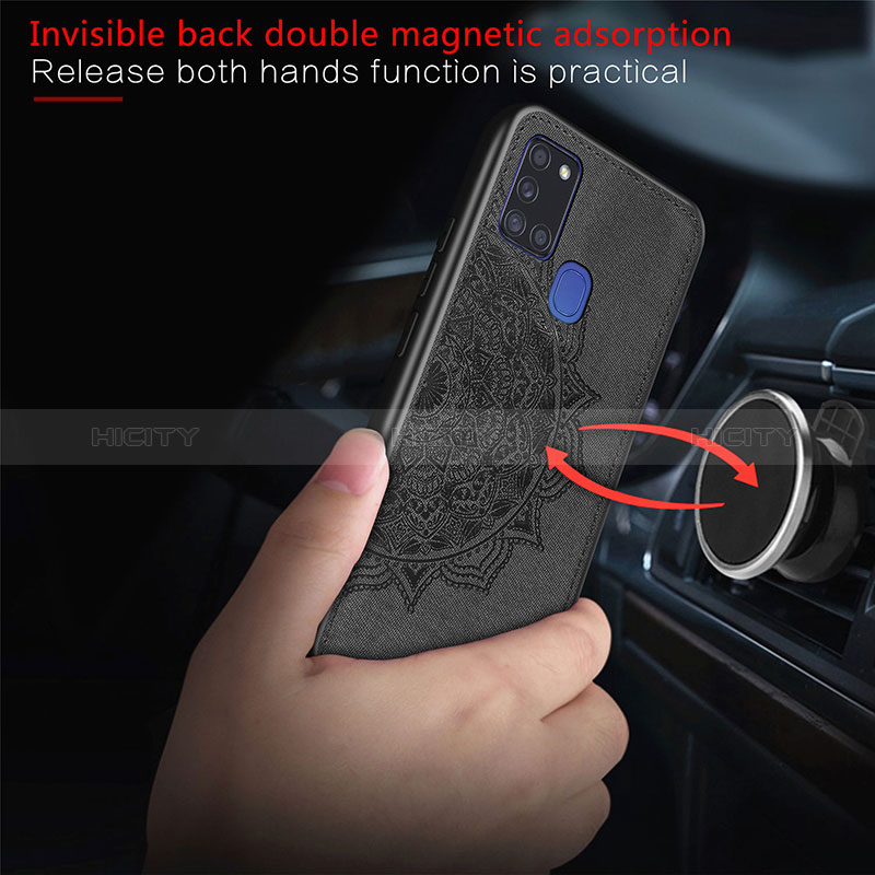 Custodia Silicone Ultra Sottile Morbida Cover con Magnetico S04D per Samsung Galaxy A21s
