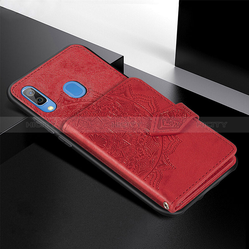 Custodia Silicone Ultra Sottile Morbida Cover con Magnetico S04D per Samsung Galaxy A30