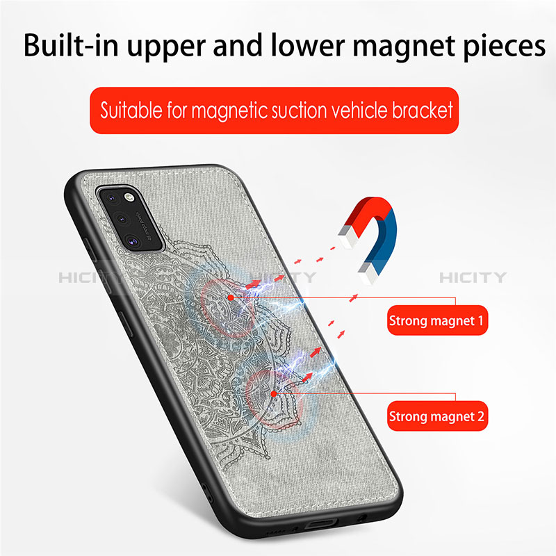 Custodia Silicone Ultra Sottile Morbida Cover con Magnetico S04D per Samsung Galaxy A41