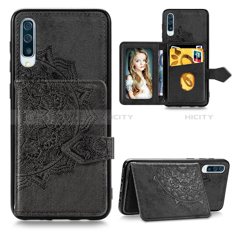 Custodia Silicone Ultra Sottile Morbida Cover con Magnetico S04D per Samsung Galaxy A50S