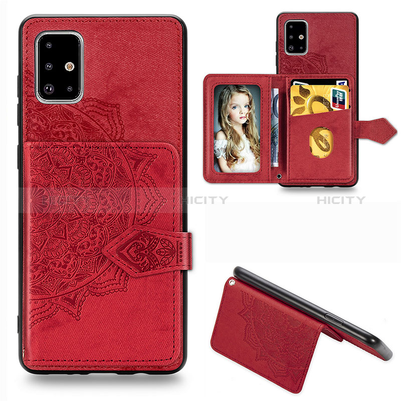 Custodia Silicone Ultra Sottile Morbida Cover con Magnetico S04D per Samsung Galaxy A51 4G Rosso