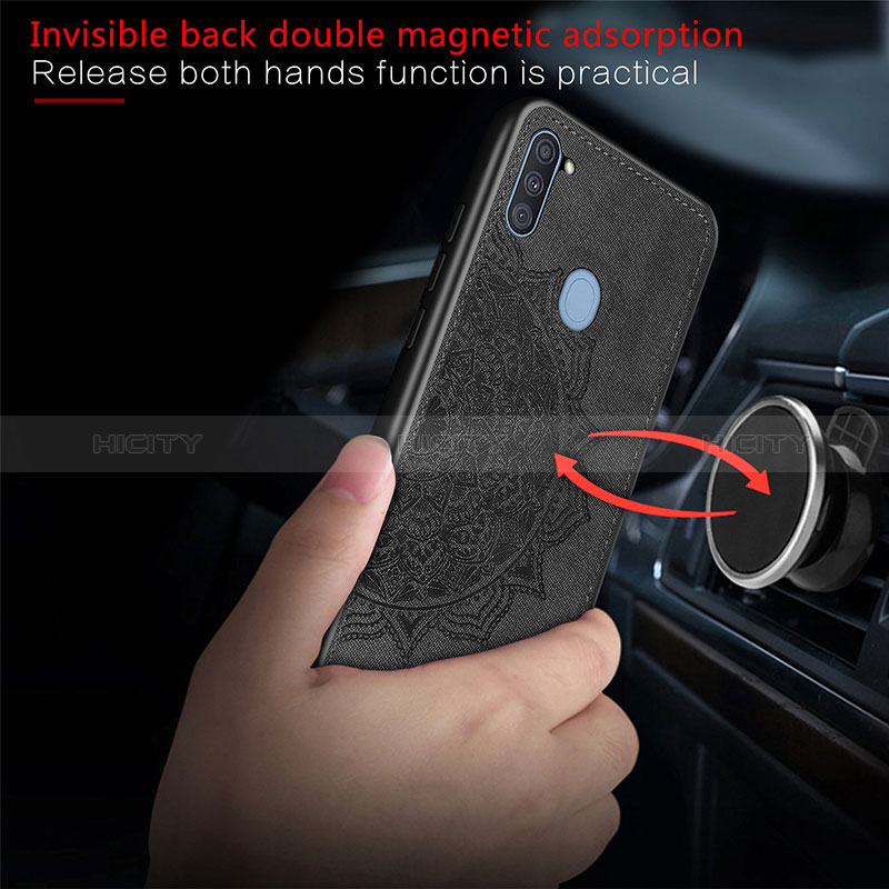 Custodia Silicone Ultra Sottile Morbida Cover con Magnetico S04D per Samsung Galaxy M11
