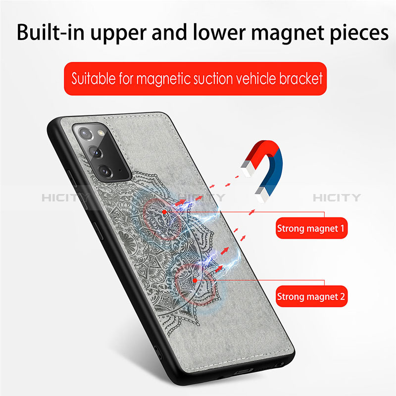 Custodia Silicone Ultra Sottile Morbida Cover con Magnetico S04D per Samsung Galaxy Note 20 5G