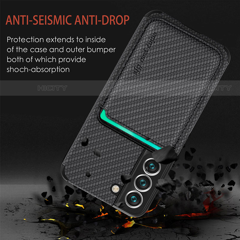 Custodia Silicone Ultra Sottile Morbida Cover con Magnetico S04D per Samsung Galaxy S21 5G