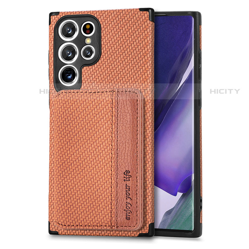 Custodia Silicone Ultra Sottile Morbida Cover con Magnetico S04D per Samsung Galaxy S23 Ultra 5G
