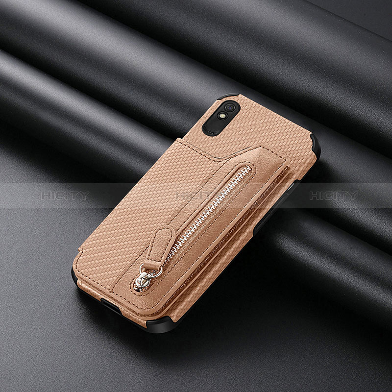 Custodia Silicone Ultra Sottile Morbida Cover con Magnetico S04D per Xiaomi Redmi 9A