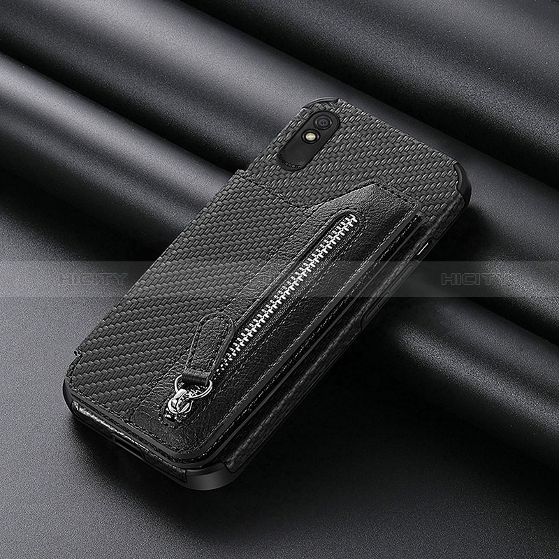 Custodia Silicone Ultra Sottile Morbida Cover con Magnetico S04D per Xiaomi Redmi 9A