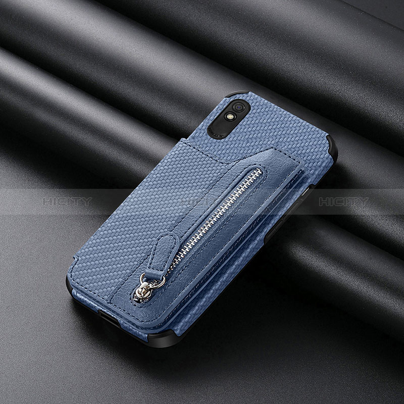 Custodia Silicone Ultra Sottile Morbida Cover con Magnetico S04D per Xiaomi Redmi 9AT