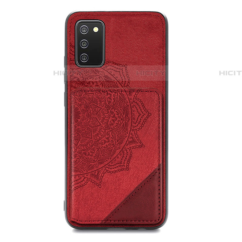 Custodia Silicone Ultra Sottile Morbida Cover con Magnetico S05D per Samsung Galaxy A03s Rosso