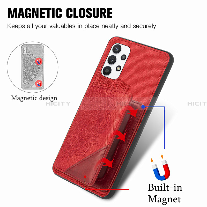 Custodia Silicone Ultra Sottile Morbida Cover con Magnetico S05D per Samsung Galaxy A32 5G