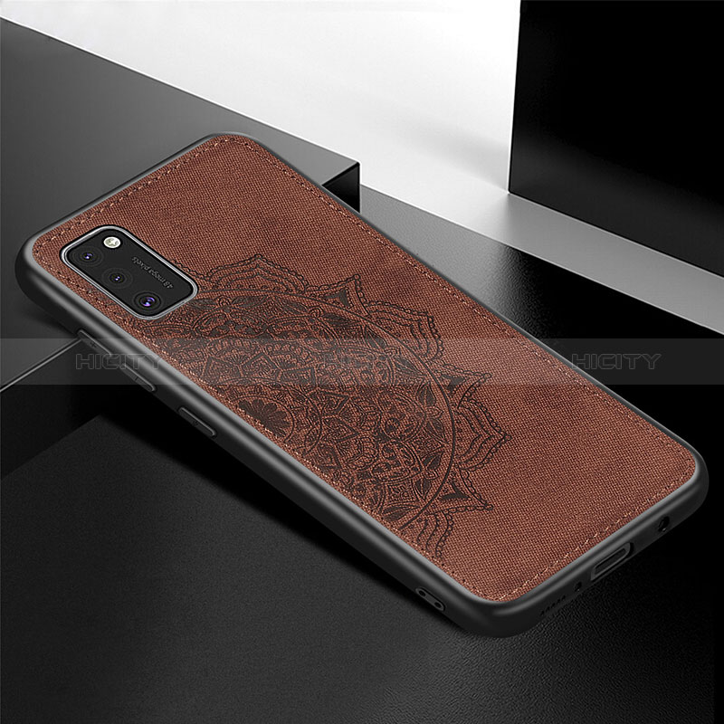 Custodia Silicone Ultra Sottile Morbida Cover con Magnetico S05D per Samsung Galaxy A41 Marrone