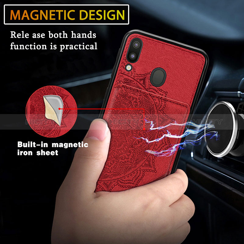 Custodia Silicone Ultra Sottile Morbida Cover con Magnetico S05D per Samsung Galaxy M20