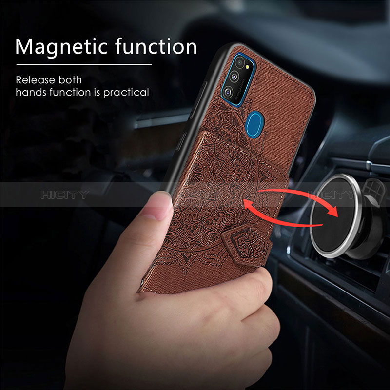 Custodia Silicone Ultra Sottile Morbida Cover con Magnetico S05D per Samsung Galaxy M21