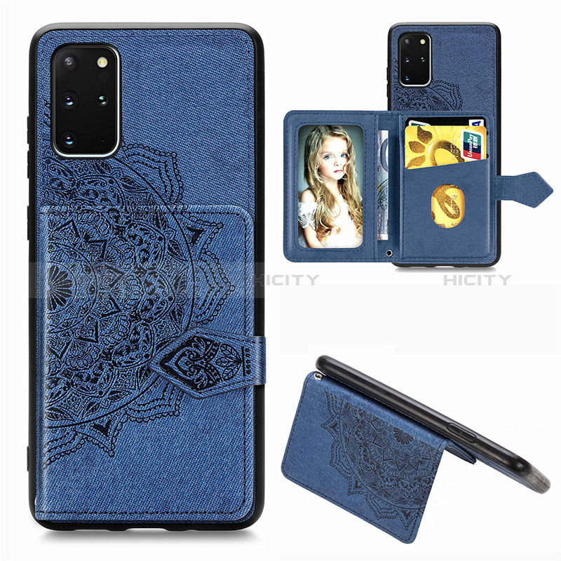 Custodia Silicone Ultra Sottile Morbida Cover con Magnetico S05D per Samsung Galaxy S20 Plus Blu