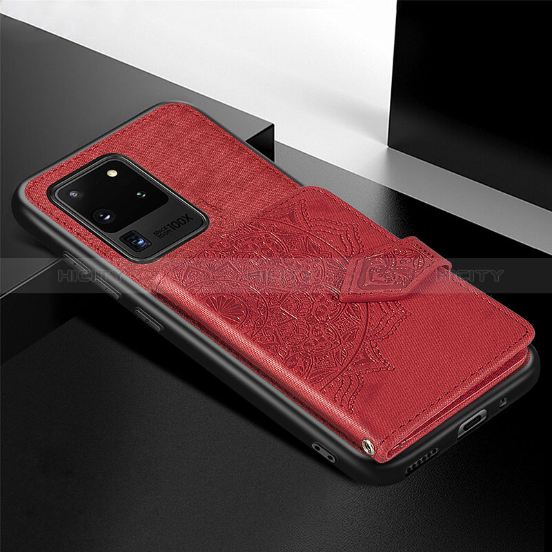 Custodia Silicone Ultra Sottile Morbida Cover con Magnetico S05D per Samsung Galaxy S20 Ultra