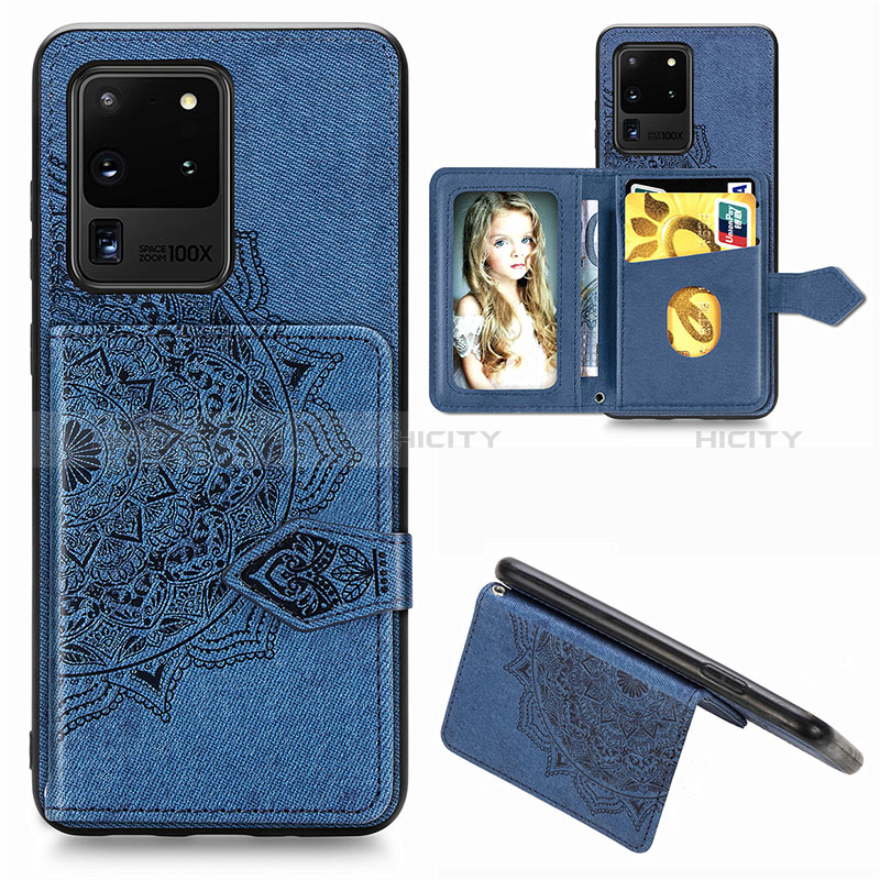 Custodia Silicone Ultra Sottile Morbida Cover con Magnetico S05D per Samsung Galaxy S20 Ultra 5G
