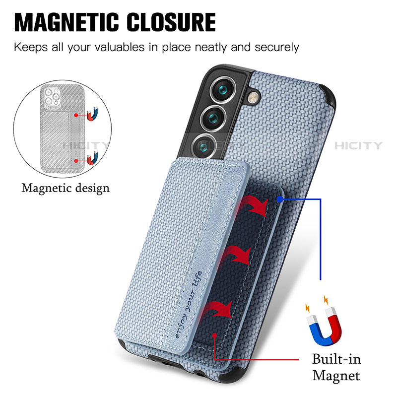 Custodia Silicone Ultra Sottile Morbida Cover con Magnetico S05D per Samsung Galaxy S21 Plus 5G