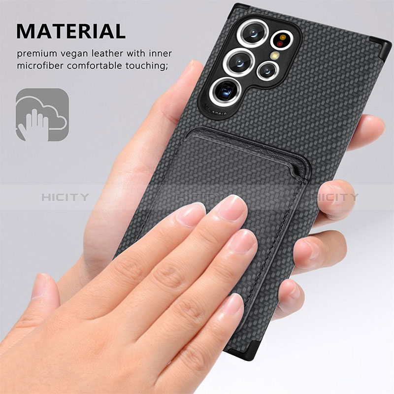Custodia Silicone Ultra Sottile Morbida Cover con Magnetico S05D per Samsung Galaxy S24 Ultra 5G