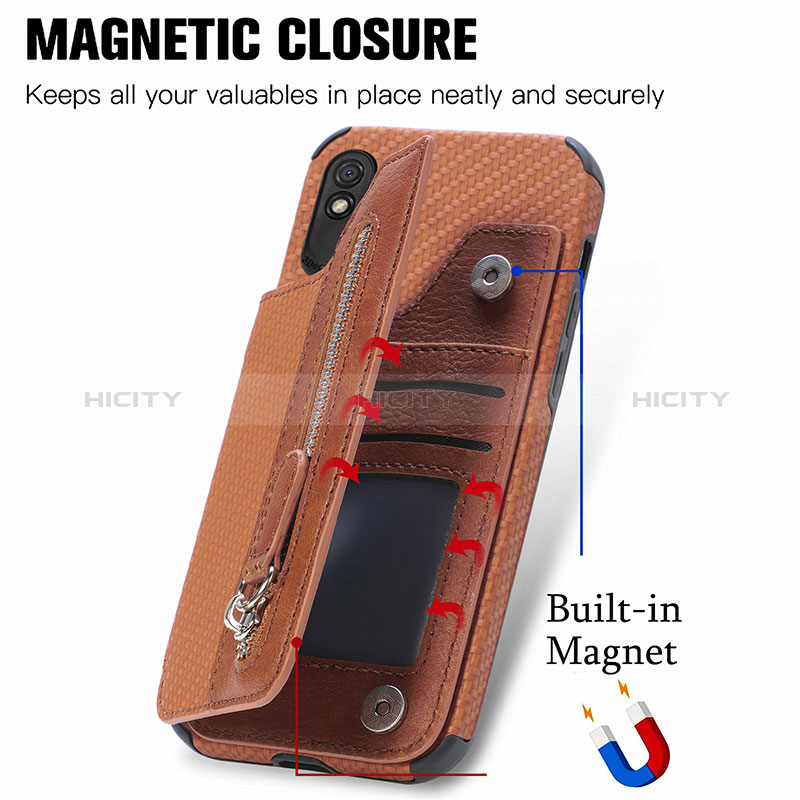 Custodia Silicone Ultra Sottile Morbida Cover con Magnetico S05D per Xiaomi Redmi 9AT