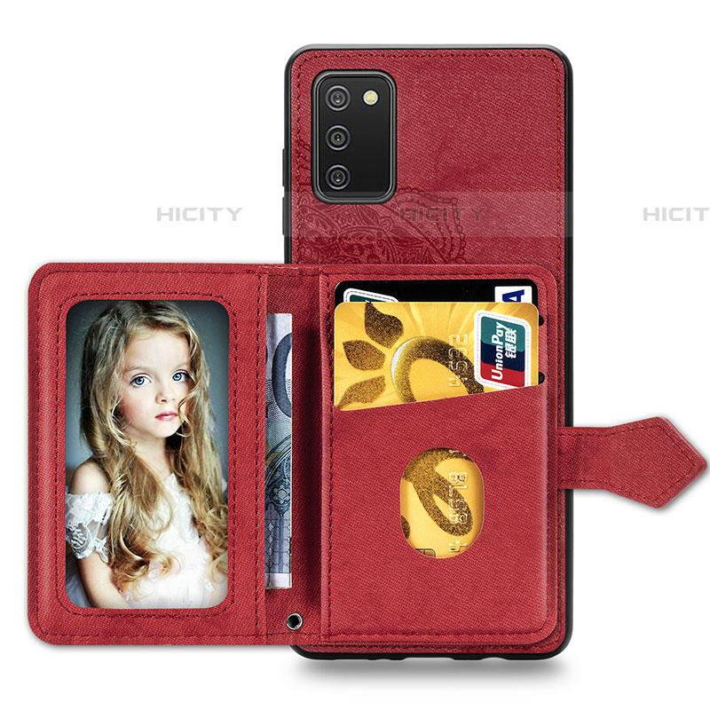 Custodia Silicone Ultra Sottile Morbida Cover con Magnetico S06D per Samsung Galaxy A03s