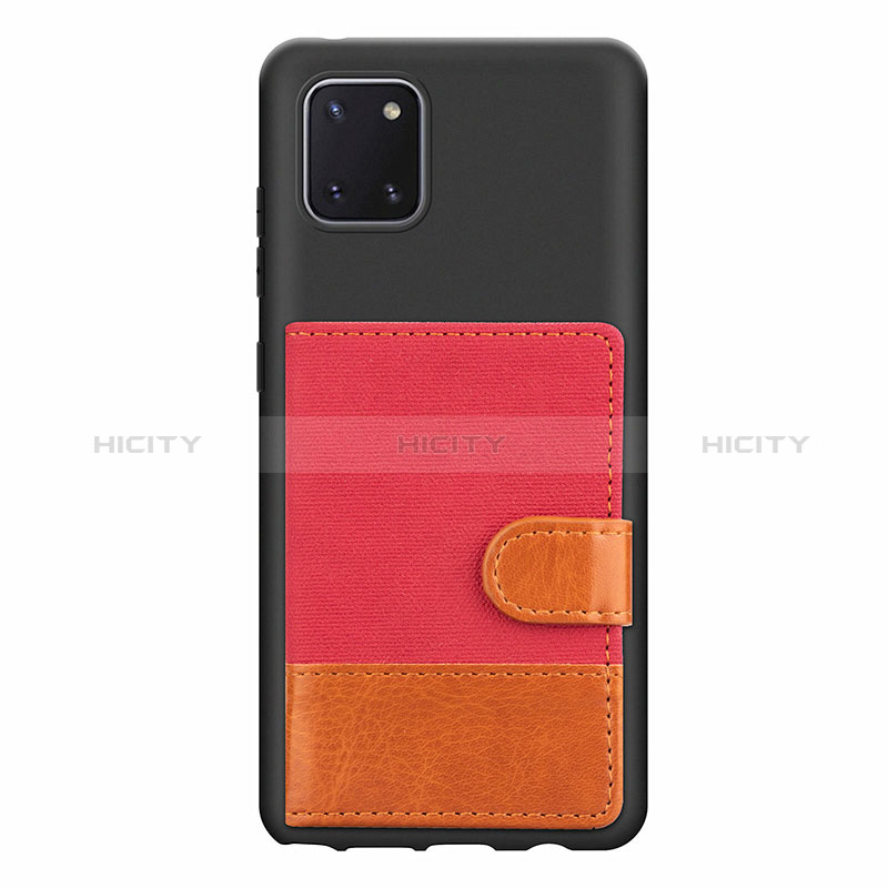 Custodia Silicone Ultra Sottile Morbida Cover con Magnetico S06D per Samsung Galaxy A81 Rosso