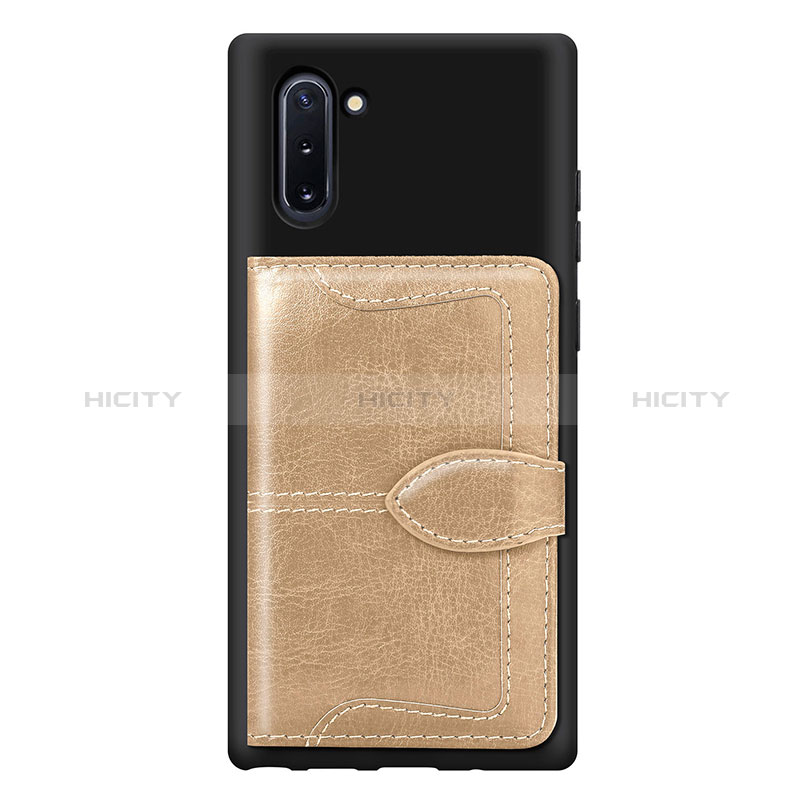 Custodia Silicone Ultra Sottile Morbida Cover con Magnetico S06D per Samsung Galaxy Note 10 5G Oro