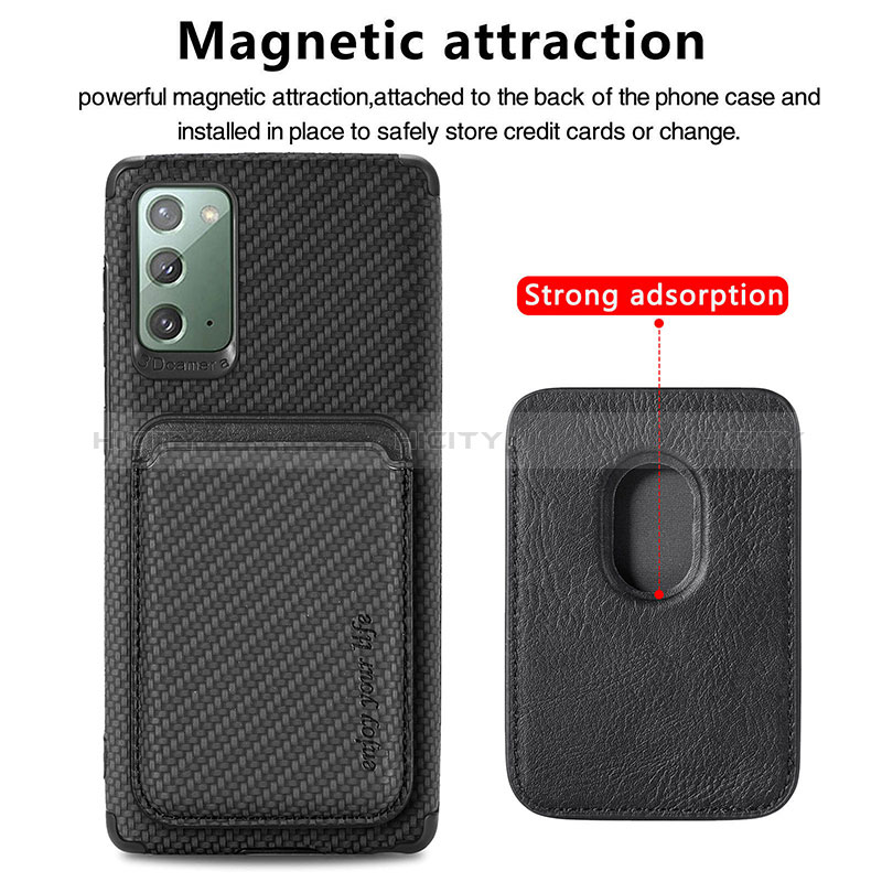 Custodia Silicone Ultra Sottile Morbida Cover con Magnetico S06D per Samsung Galaxy Note 20 5G