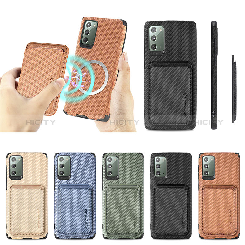 Custodia Silicone Ultra Sottile Morbida Cover con Magnetico S06D per Samsung Galaxy Note 20 5G