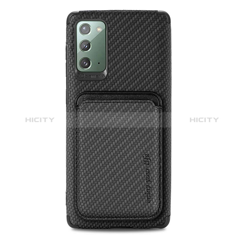 Custodia Silicone Ultra Sottile Morbida Cover con Magnetico S06D per Samsung Galaxy Note 20 5G Nero