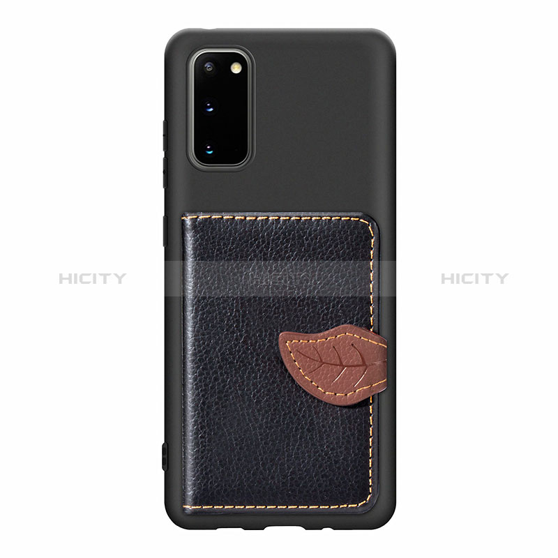 Custodia Silicone Ultra Sottile Morbida Cover con Magnetico S06D per Samsung Galaxy S20 5G Nero