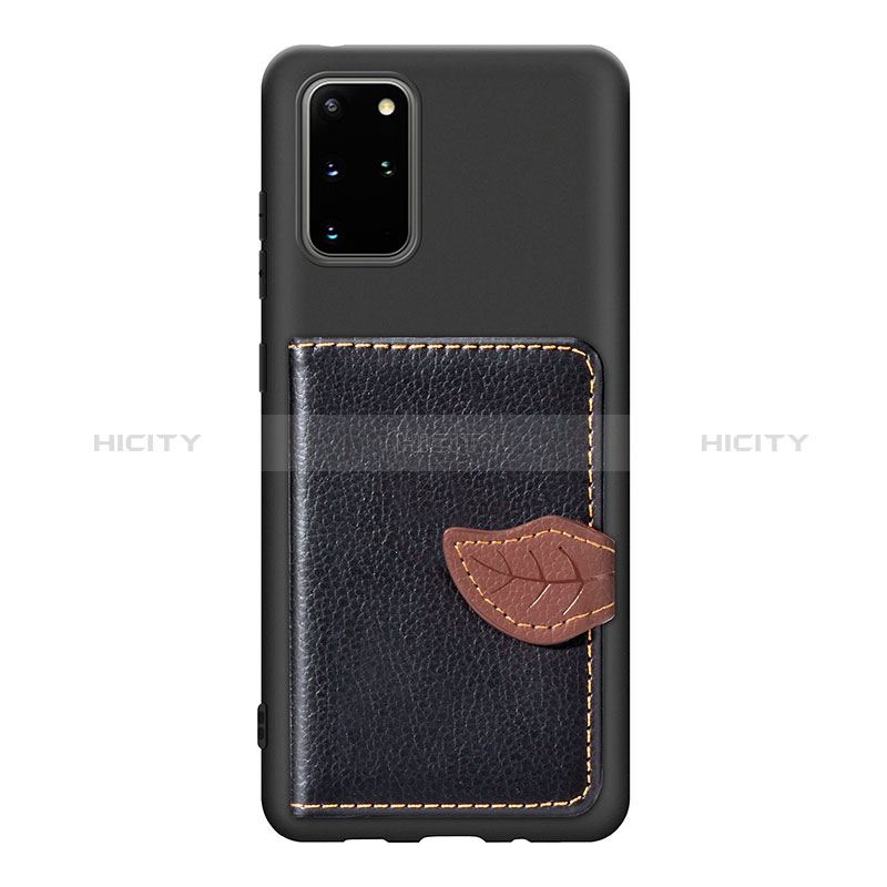 Custodia Silicone Ultra Sottile Morbida Cover con Magnetico S06D per Samsung Galaxy S20 Plus Nero