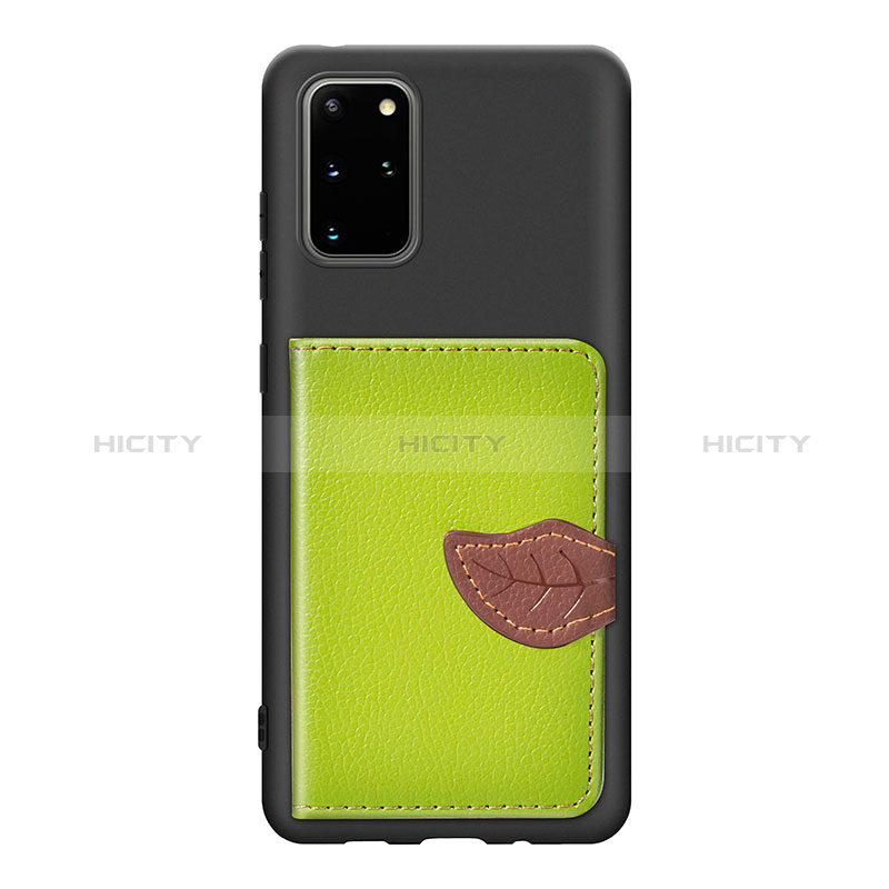 Custodia Silicone Ultra Sottile Morbida Cover con Magnetico S06D per Samsung Galaxy S20 Plus Verde