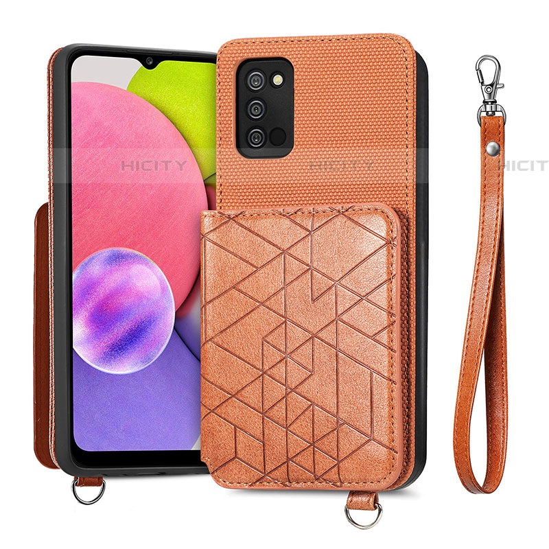 Custodia Silicone Ultra Sottile Morbida Cover con Magnetico S07D per Samsung Galaxy A03s