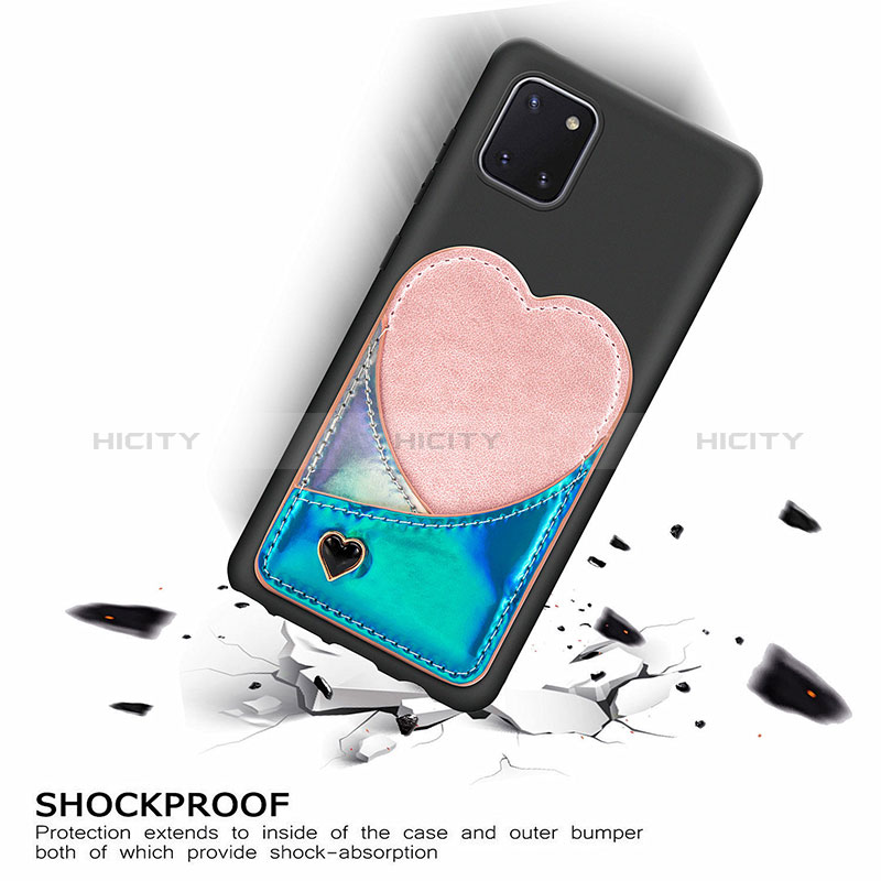 Custodia Silicone Ultra Sottile Morbida Cover con Magnetico S07D per Samsung Galaxy A81