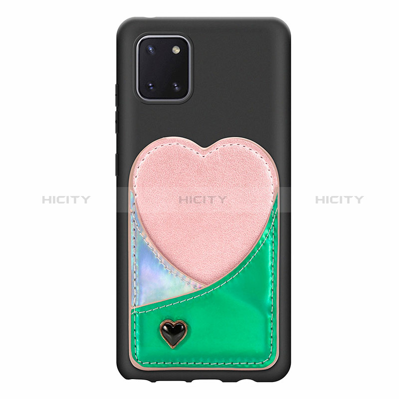 Custodia Silicone Ultra Sottile Morbida Cover con Magnetico S07D per Samsung Galaxy A81 Verde