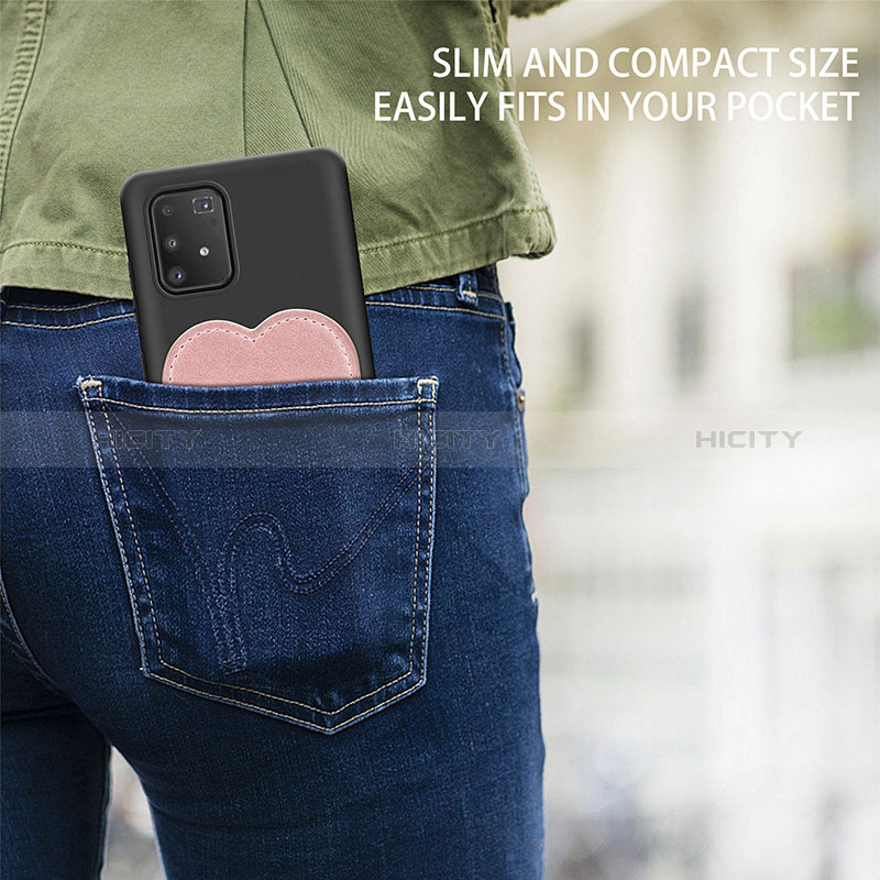 Custodia Silicone Ultra Sottile Morbida Cover con Magnetico S07D per Samsung Galaxy A91