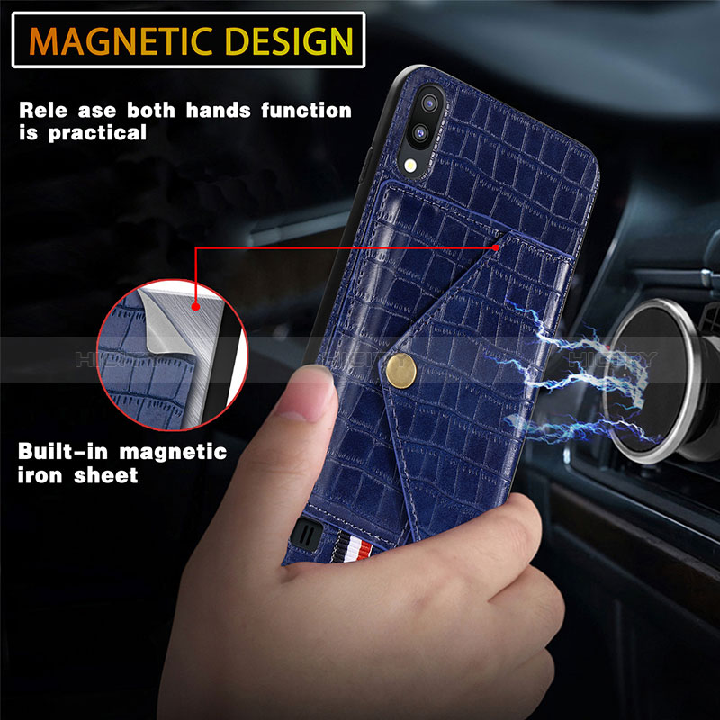 Custodia Silicone Ultra Sottile Morbida Cover con Magnetico S07D per Samsung Galaxy M10