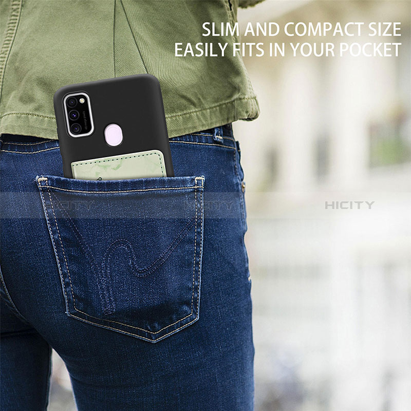 Custodia Silicone Ultra Sottile Morbida Cover con Magnetico S07D per Samsung Galaxy M21