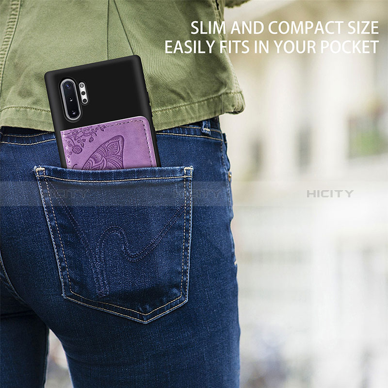 Custodia Silicone Ultra Sottile Morbida Cover con Magnetico S07D per Samsung Galaxy Note 10 Plus 5G