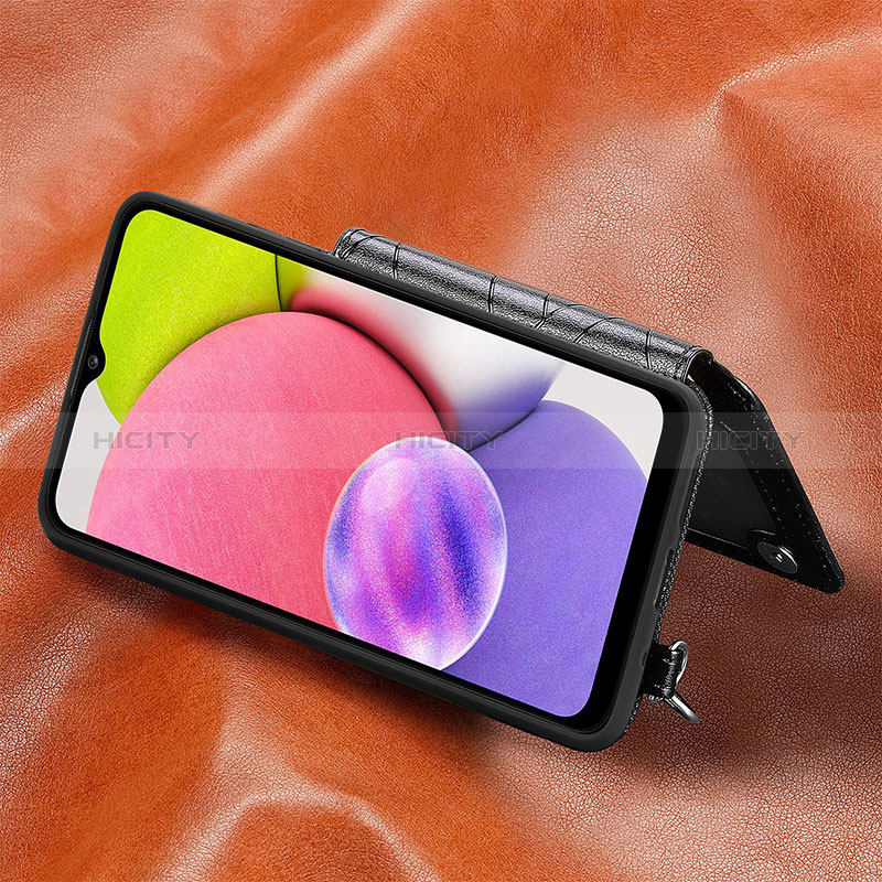 Custodia Silicone Ultra Sottile Morbida Cover con Magnetico S08D per Samsung Galaxy A02s