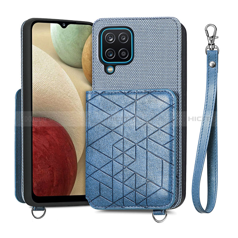 Custodia Silicone Ultra Sottile Morbida Cover con Magnetico S08D per Samsung Galaxy M12
