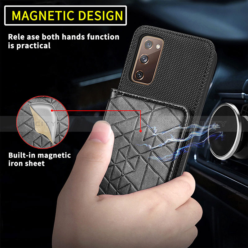 Custodia Silicone Ultra Sottile Morbida Cover con Magnetico S08D per Samsung Galaxy S20 Lite 5G