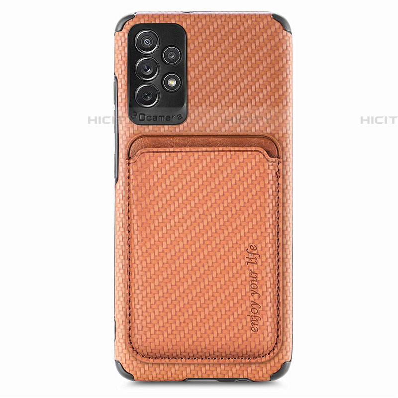 Custodia Silicone Ultra Sottile Morbida Cover con Magnetico S09D per Samsung Galaxy A52 5G