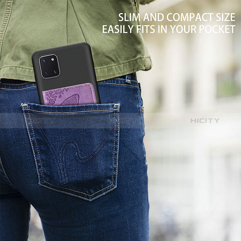 Custodia Silicone Ultra Sottile Morbida Cover con Magnetico S09D per Samsung Galaxy A81